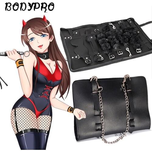 OMYSKY Erotic Sex Toys For Couples Adult Game Leather Erotic BDSM Sex Kits Bondage Handcuffs Sex Game SM Bdsm Bondage Set Toys