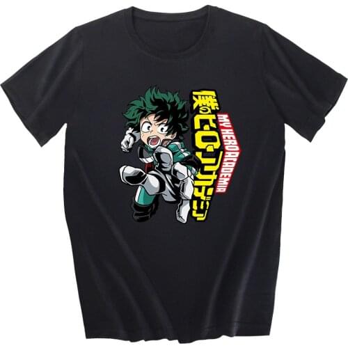 Anime My Hero Academia Midoriya Izuku T Shirt Mens High Quality Cotton Vintage T-shirt woman Harajuku Streetwear Camisetas