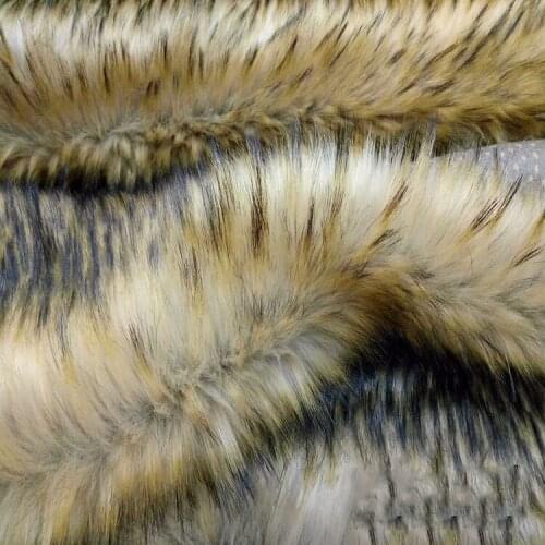 2600 grams of natural color simulation raccoon plush fabric artificial wool plush flame retardant fashion toyhome textile fabric