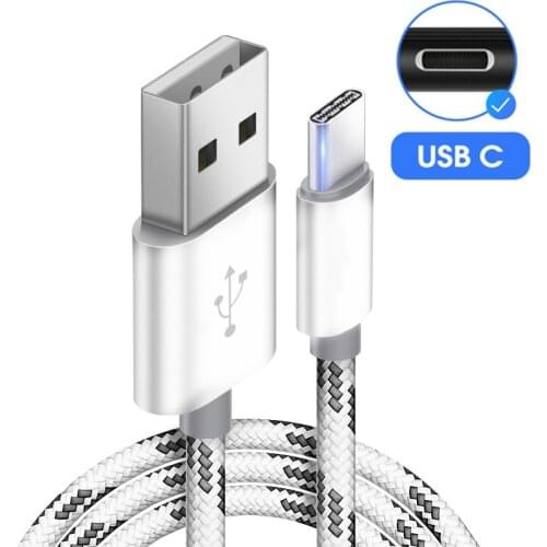 Asus Zenfone 7 5z Type C Fast Charger USB C Cable USB 3.0 Data Cable Nylon Charging Wire For Xiaomi Redmi Note 8 9 10S 10 Pro 5G