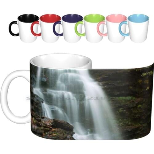 Early Autumn Morning Below Ozone Falls Ceramic Mugs Coffee Cups Milk Tea Mug Ozone Falls Waterfall Falls Fall Forest Cliff