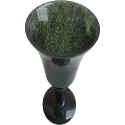 Chinas rare manually polish qing jade.Wine Glass glass