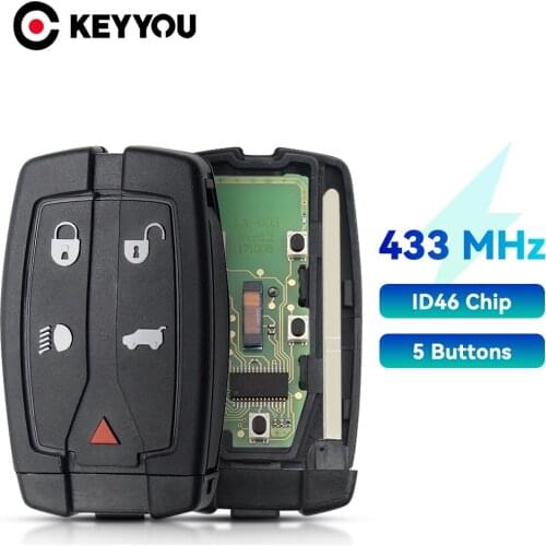 KEYYOU 434/433MHz 5 Buttons Car Key Remote Control Key For Land Rover For Range Rover Freelander 2 LR2 Sport