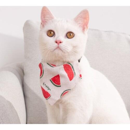 Pet Dog Cat Saliva Towel Scarf Bib Accessories Small and Medium-sized Dogs Cute Fruit Bib Accessories