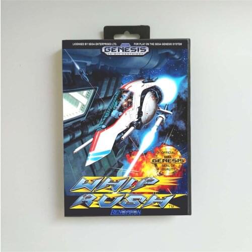 Whip Rush - USA Cover With Retail Box 16 Bit MD Game Card for Sega Megadrive Genesis Video Game Console