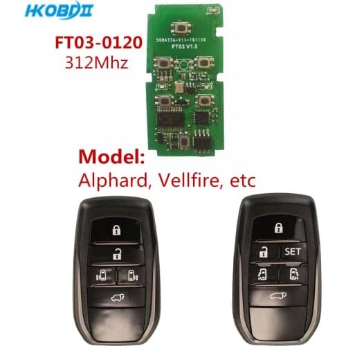 Lonsdor FT03 FT03-0120 312Mhz Smart Key PCB for Toyota Alphard Vellfire 8A Chip K518 Smart Remote Key Board