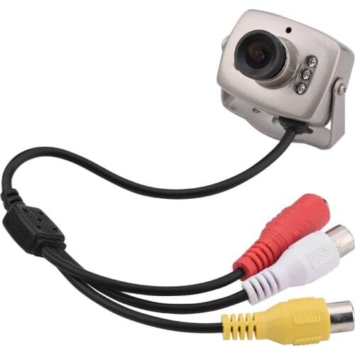 Mini 6LED Wired CMOS CCTV Security Camera Night Vision Digital Video Camera PAL Install And Hide Home, Hotel, Parking Lot