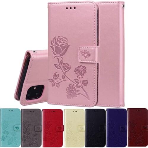 Fashion Girls Flower Rose Wallet Leather Case for iphone 11 Pro MAX X XS XR 7 8 Plus SE 2020 6 6s Flip Cases Cover Stand Holder