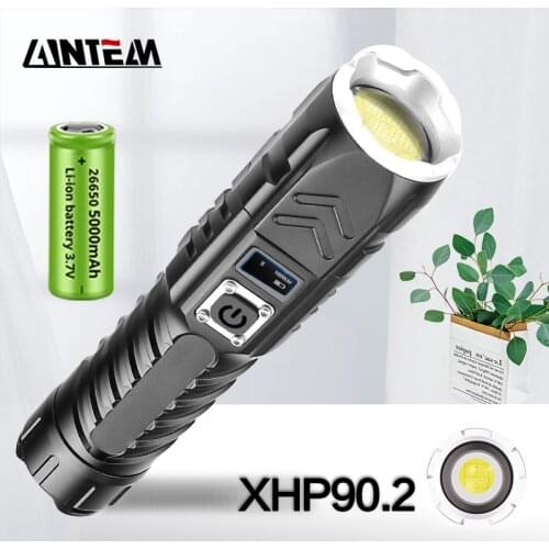 Powerful 4 Core P90.2 Flashlight USB Rechargeable Tactical Torch Led Emergency Lantern Camping Flashlamp Use 26650/18650 Battery