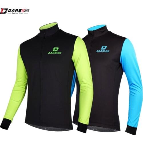 DAREVIE Cycling Jacket Winter Hot Thermal Windproof Cycling Jacket Men 10 mm Anti-Water 50D Milk Silk High Quality Bike Jacket