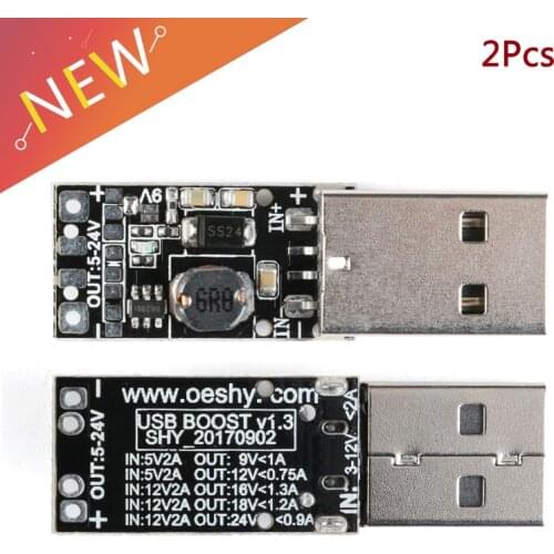 2Pcs 8W USB DC 5V to 12V Step up Regulator Power Supply Module 5V to 12V 9V Step-up Converter Boost Module Electronic DIY Board
