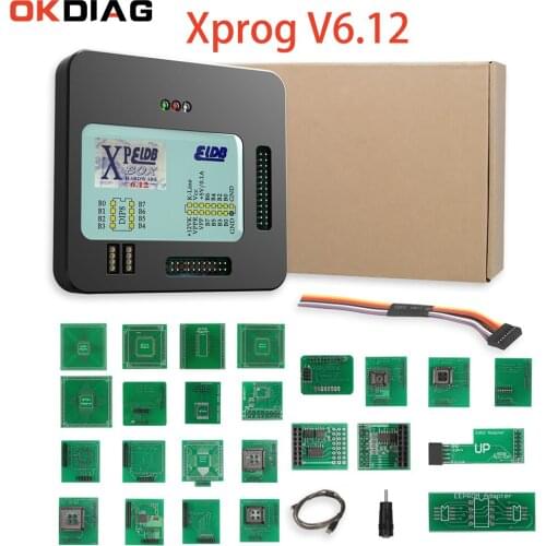 Newest XPROG V6.12 X-PROG Box Xprog ECU Programmer Tool With USB Dongle X Prog V6.12 Full Adapters