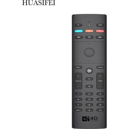 G40S air mouse remote control has gyroscope voice search infrared learning remote control Samsung smart tv remote for Android TV
