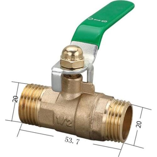 Thickened Copper Ball Valve 1/4" 3/8" 1/2" BSPT Male Thread For Tap Water On-Off Valve Plumbing Fittings