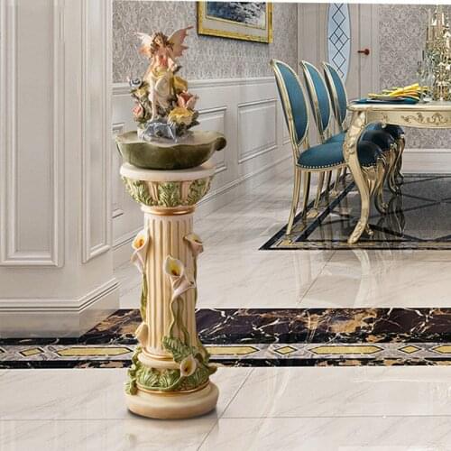 Nordic Cute Angel Fairy Water Fountain Resin Sculpture Home Livnigroom Adornments Crafts Mall KTV Villa Furnishing Decoration