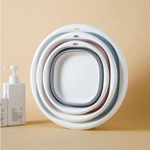 Plastic Folding Basins Portable Wash Basins Folding Laundry Tub Bathroom Kitchen Accessories Travel Folding Wash Basin SCIE999