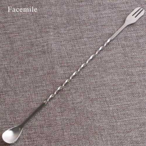 Spiral Stainless Steel Drink Cocktail Mixer Bar Spoon Puddler Stirring Spoon DIY Set Swizzle Stick Whisk Mixing Tool 54014