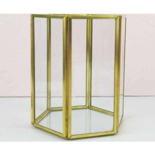 Glass Beauty Box Makeup Brush Holder Cosmetics Storage Container 10x12cm