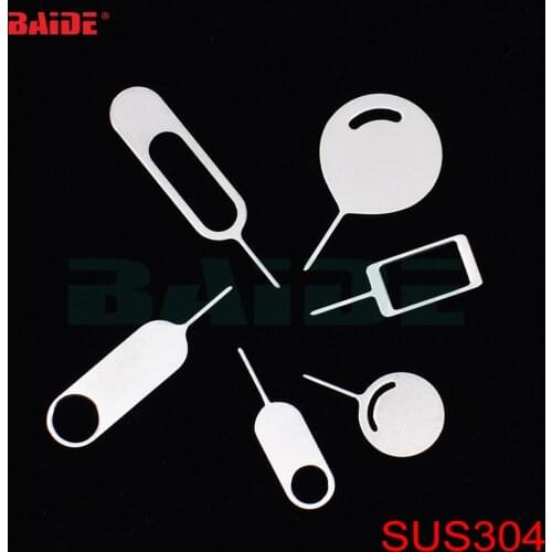 High Quality SUS 304 Stainless Steel Sim Card Tray Removal Needle Eject Pin Key Tool for iPhone iPad Samsung Huawei xiaomi