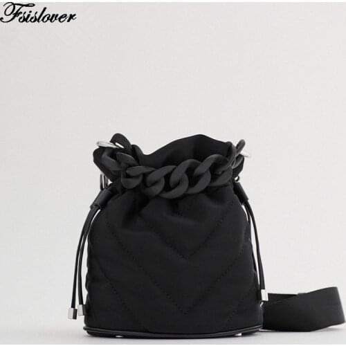 Brand design luxury ladies bucket Premium Oxford cloth women shoulder Bag Sewing thread female solid color handbag Shopper Bags