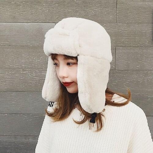 Female Winter Warm Hat Male Winter Ear Protection Bomber Hats Northeast Cold Cap Winter Windproof Warm B-8832