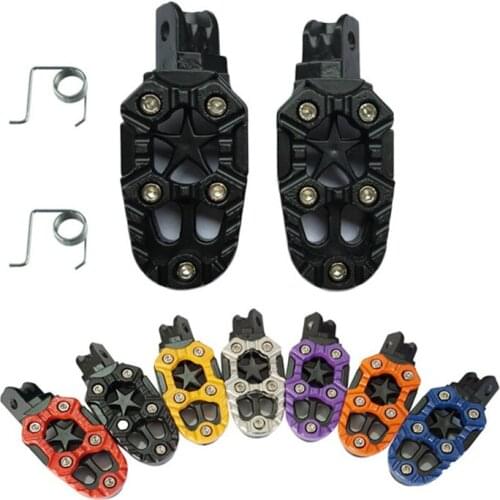 Aluminium Footrest Foot Pegs Footpeg Offroad Motorbike Motorcross Foot Pegs Pedals Bike Motocross Motorcycle Modification Parts