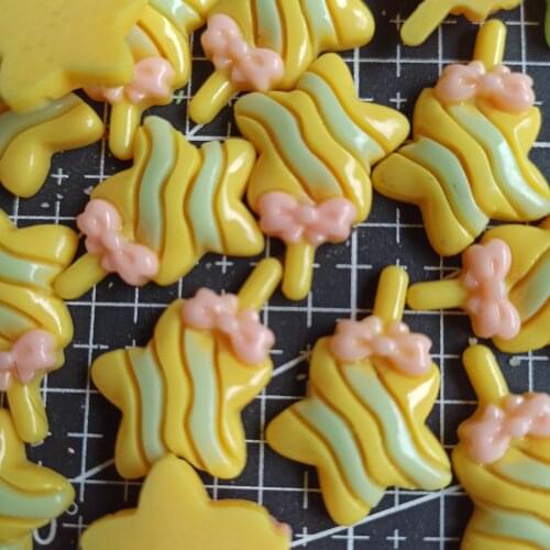 1pcs/lot resin flat back colorful bow candy 29mm simulation of food Cabochon Scrapbook DIY phone decoration