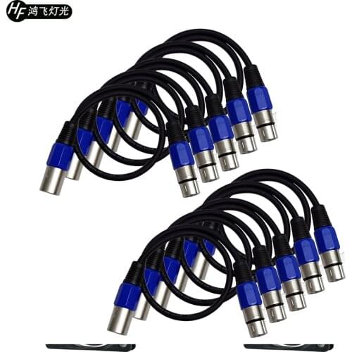 10 Pieces / 1M DMX Signal Line 3-pin Signal Connection Cable Led Par Moving Head Light Signal Cable