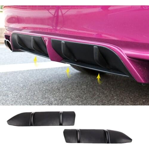 2PC Exterior Black Rear Bumper Lower Diffuser Lip Spoiler Cover Trim fit for Toyota Camry 2018-2020