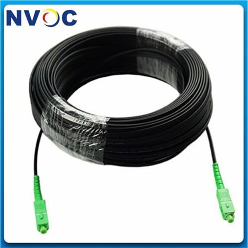 50M 1core Indoor FTTH Fiber Optic Drop Cable Patch Cord SC/APC to SC/APC Simplex SM G657A1 LSZH GJXH Drop Cable Patch Cord