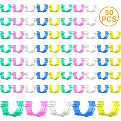 50pcs Sewing Bobbin Clip Small Clamps Holder Colorful Plastic Thread Clips Sewing Tool for Thread Spool Organizing Supplies