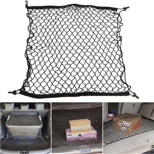 70*70cm Car Trunk Net Boot String Mesh Elastic Nylon Rear Back Cargo Trunk Storage Organizer Luggage Net Holder