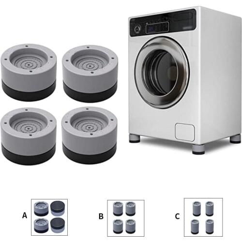 4Pcs Anti Vibration Feet Pads Washing Machine Rubber Mat Anti-Vibration Pad Dryer Refrigerator Universal Fixed Non-Slip Pad