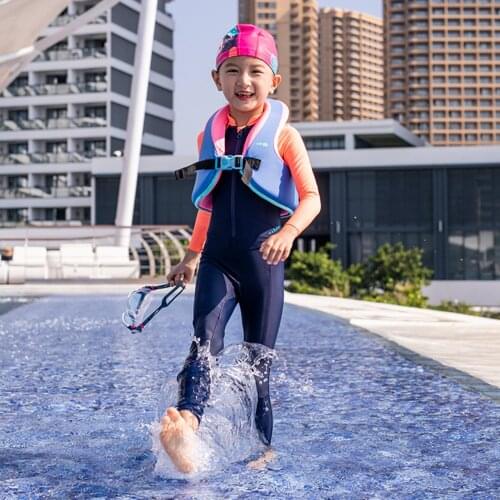 Decathlon Childrens One-piece Swimsuit Long Sleeve Warm Boys' And Girls' Hot Spring Diving Suit Swimming Clothes