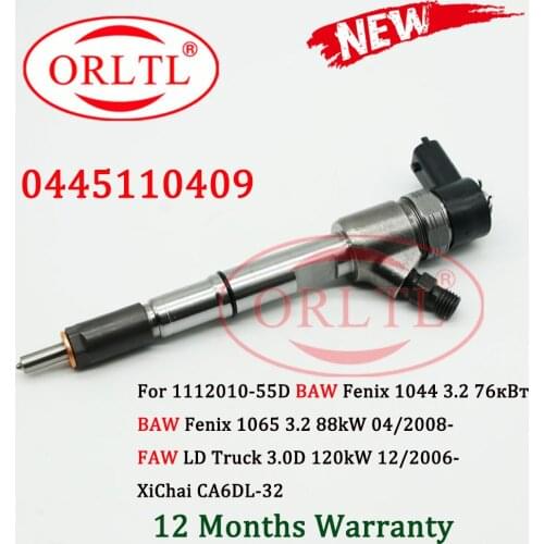 ORLTL 0445110291 0445110409 Common Rail Injector Assembly diesel injector