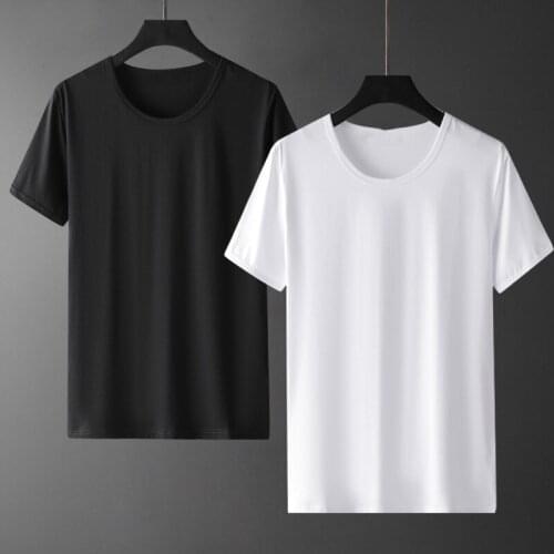 Summer new short sleeve T-shirt male ice silk round collar cultivate ones morality short sleeve male