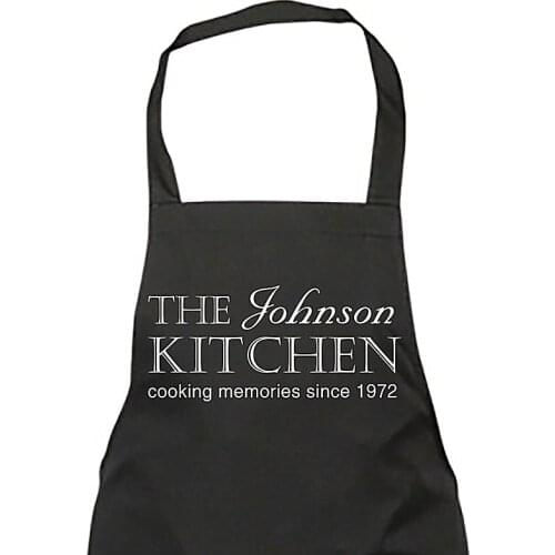 Custom Mens Baking Apron,Personalise Apron Cooking Memories Black Gift idea Birthday Christmas,Funny And Humorous Grilling Gift