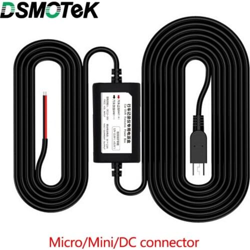 3.2m 12V-24V to 5V 2.5A Adapter Car DVR Power Supply Cable Mini Micro USB DC Hardwire for XiaoMi 70Mai YI 360 Dash Cam Navigator