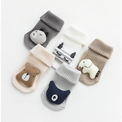 Baby Boy Socks Anti Slip Floor Sock Spring Autumn Winter Soft Cotton Baby Girls Socks Newborn Cartoon Animal Baby Socks Infant