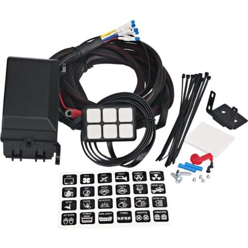 6 Gang Switch Panel Electronic Relay System Circuit Control Box Waterproof Fuse Relay Box Wiring Harness Assemblies For Car Au