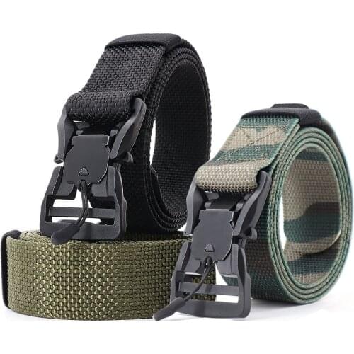 2021 NEW Designer Magnet Buckle Tactical Nylon Belt Men Women Quick Release Military Belt Soft Real Nylon Belt for Jeans Pants