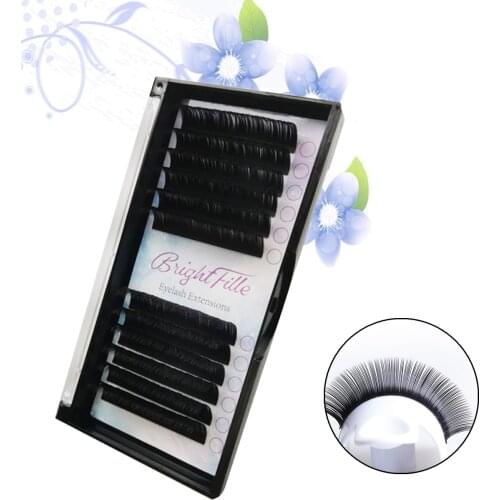 Eyelash Extensions 12 Rows Silk Lashes Fiber Individual False Eye Lash Extensions Classic Natural Valume Lash Extension Supply