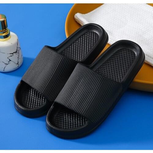 Soft Thick Platform Mens Slippers Summer Beach Eva Male Flip Flops Slide Sandals Women Ladies Indoor Bath Anti-slip Shoes