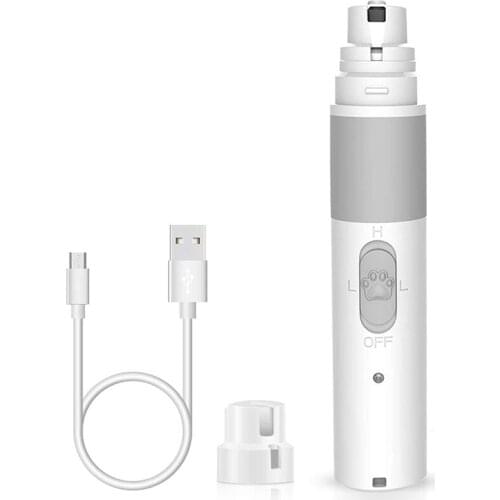 Dog Nail Grinder Nail Files Grinder Dog Nail Trimmer and Gromming Tools Powerful 2 Speed Rechargeable Electric Pet Claw