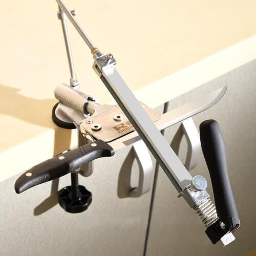 Kitchen Aluminium Alloy Knife Sharpener 360 degree Flip Constant Angle Grinding Tools Grinder Machine With 4PCS Stone