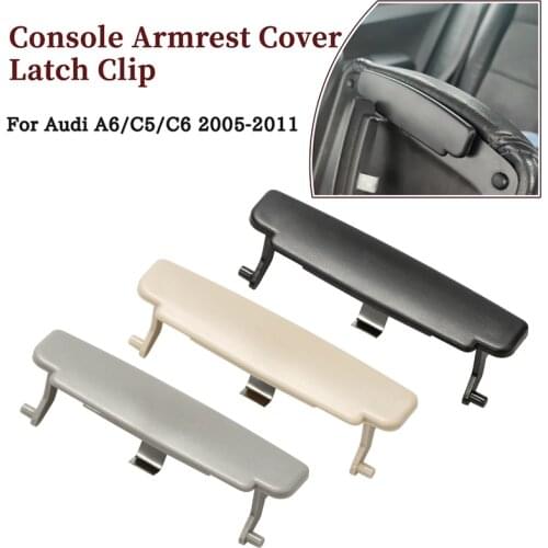 Black/Gray/Beige Car Armrest Lid Console Cover Latch Clip Catch for Audi A6/C5/C6 2005-2011 Auto Centre Console Accessories