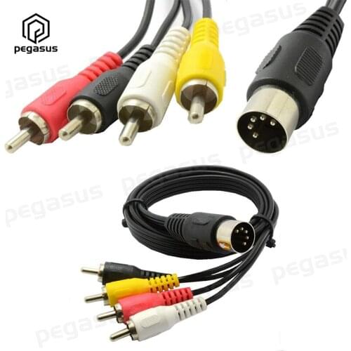 5 Pin Male Din Plug to 4 x RCA Phono Male Plugs Audio Cable 1.5m