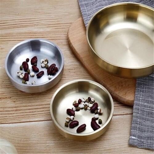 1pc Small Stainless Bowl Soy Sauce Dish Dessert Dish Kitchen Sauce Small Dish Dip Rray Seasoning Dish Tableware Plates