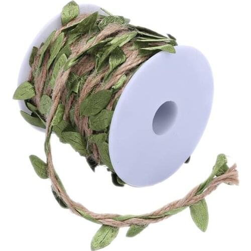 10M Simulation Green Leaves Weaving Rope Diy Wedding Birthday Wedding Decoration Rattan Gift Bouquet Packaging Rope
