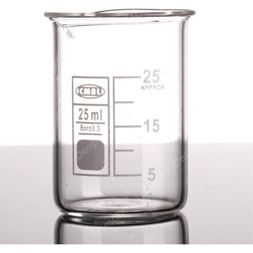 25ml,Glass Beaker Low Form,GG17 Lab Glassware